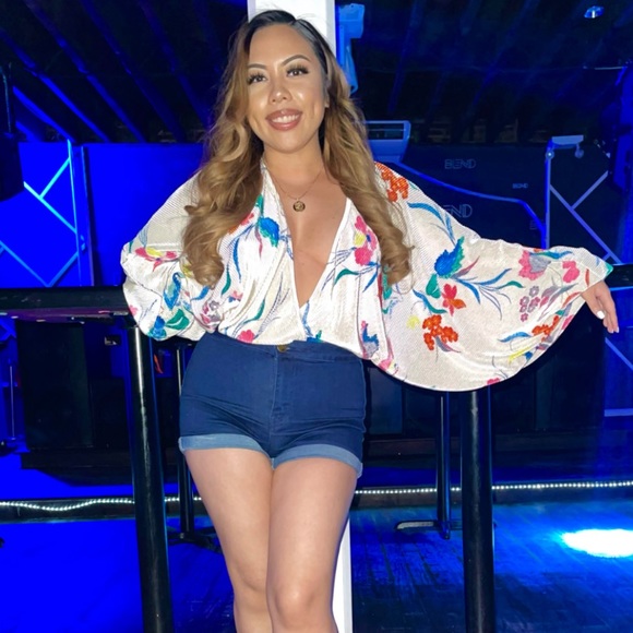 Fashion Nova Tops - Bodysuit top - Floral - Medium - Fashion Nova